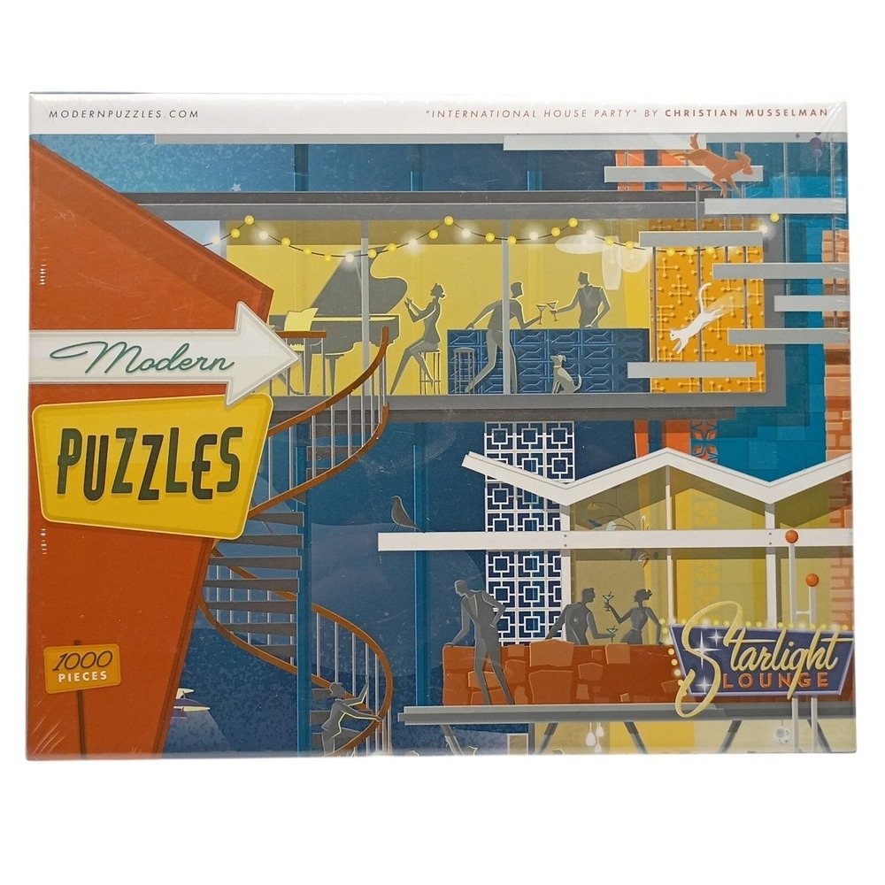 Modern Puzzles 1000 Pieces International House Party Christian Musselman Puzzle
